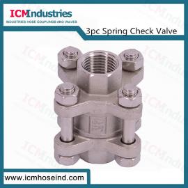 Stainless Steel Ball Valve (3PC stainless steel  Spring check valve )